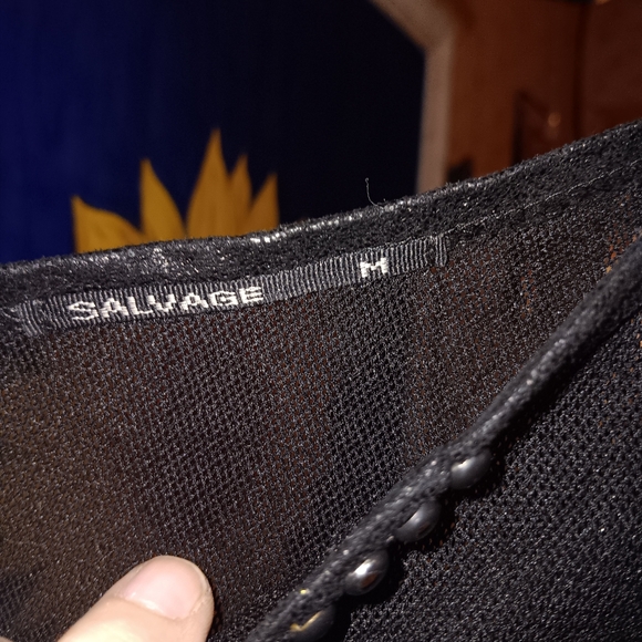 SALVAGE Edgy Black and Gray Asymmetrical Dress. M - Picture 11 of 13